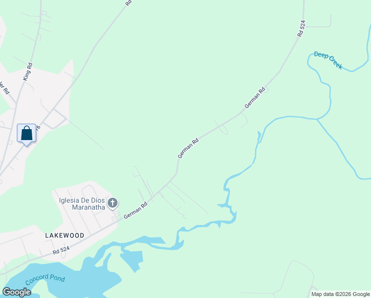 map of restaurants, bars, coffee shops, grocery stores, and more near 24383 German Road in Seaford