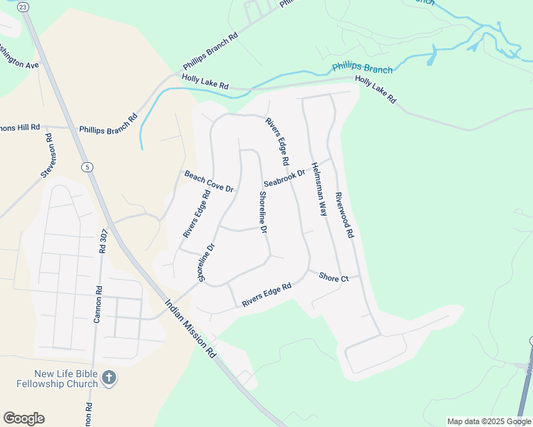 map of restaurants, bars, coffee shops, grocery stores, and more near 24728 Shoreline Drive in Millsboro