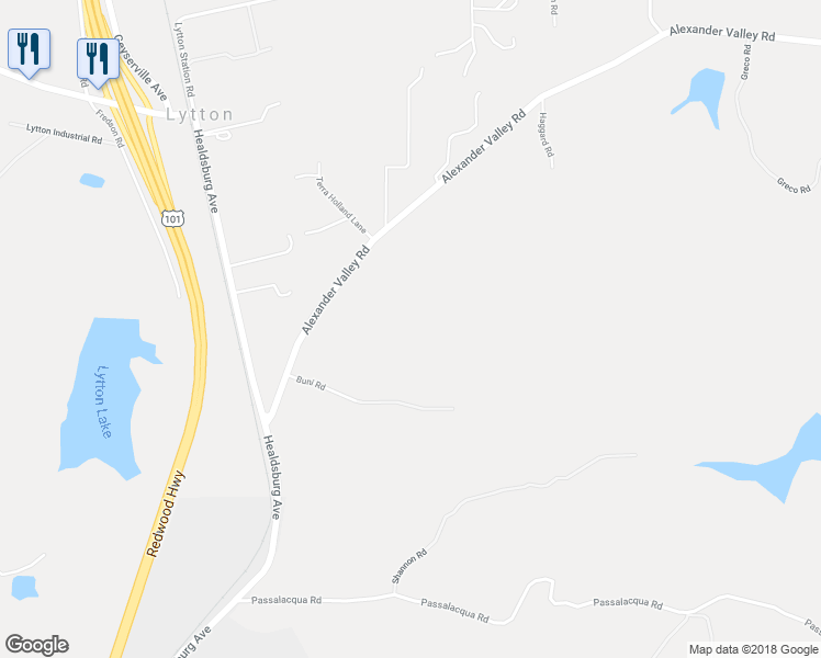 map of restaurants, bars, coffee shops, grocery stores, and more near 400 Alexander Valley Road in Healdsburg