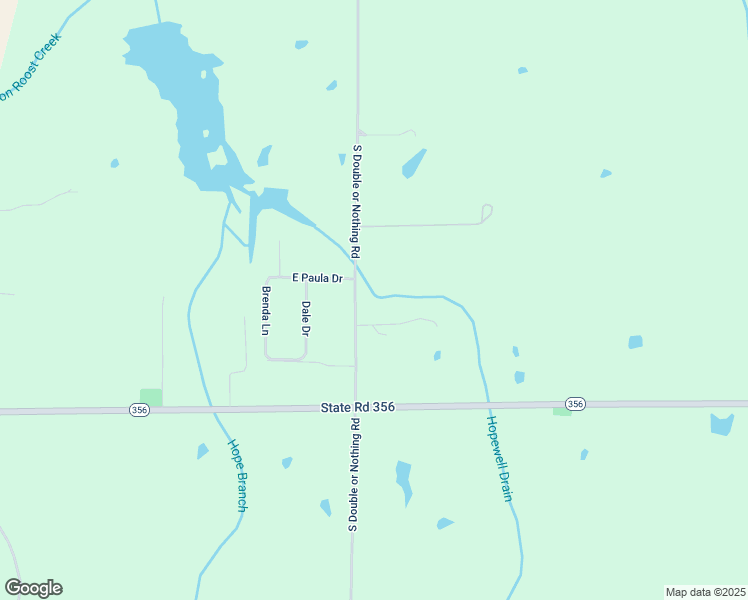 map of restaurants, bars, coffee shops, grocery stores, and more near 2745 South Double or Nothing Road in Scottsburg