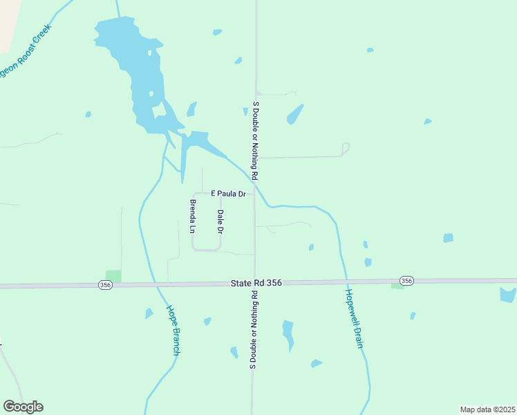 map of restaurants, bars, coffee shops, grocery stores, and more near 2745 South Double or Nothing Road in Scottsburg