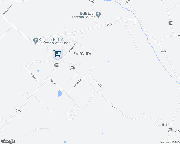 map of restaurants, bars, coffee shops, grocery stores, and more near 6 Lewis Street in Luray