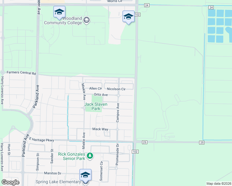 map of restaurants, bars, coffee shops, grocery stores, and more near 2695 Ortiz Avenue in Woodland