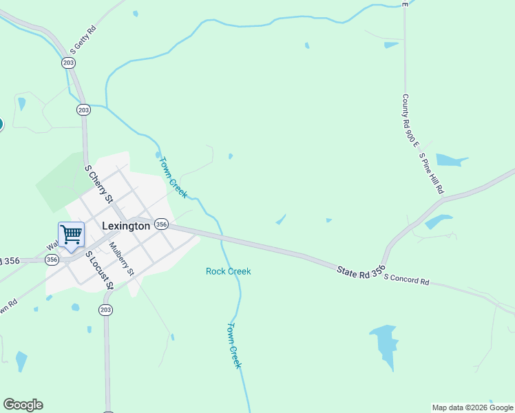 map of restaurants, bars, coffee shops, grocery stores, and more near 8489 Highway 356 in Lexington