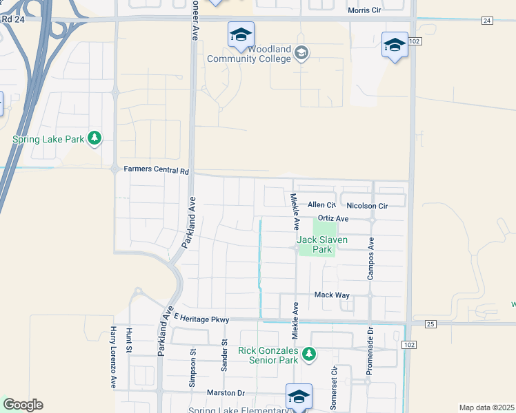 map of restaurants, bars, coffee shops, grocery stores, and more near 1635 Motta Street in Woodland