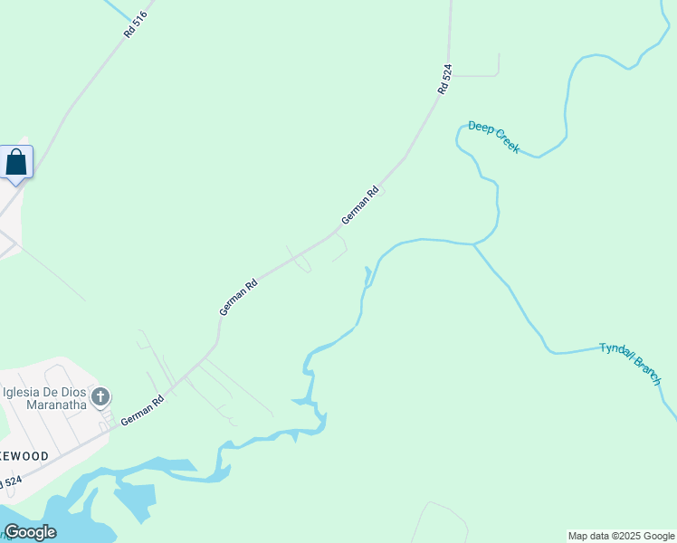 map of restaurants, bars, coffee shops, grocery stores, and more near 24185 German Road in Seaford