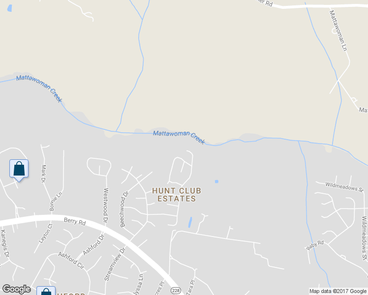 map of restaurants, bars, coffee shops, grocery stores, and more near 2200 Bridle Path Drive in Waldorf