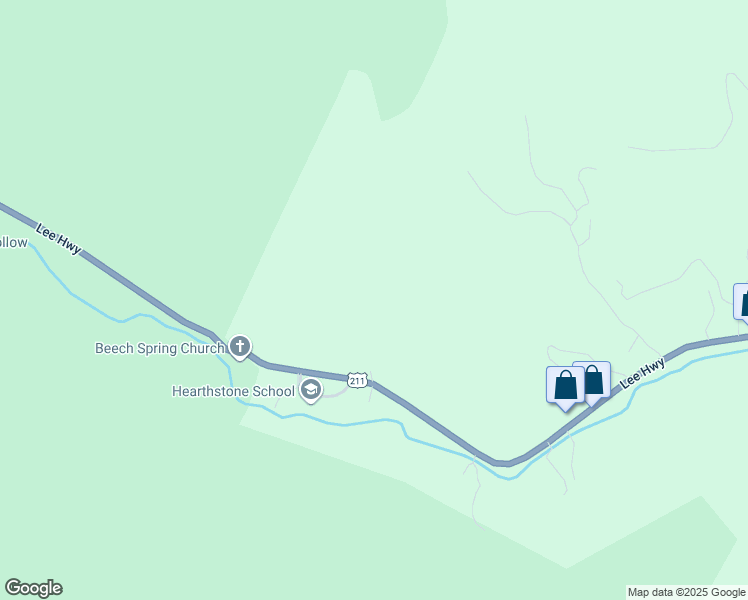map of restaurants, bars, coffee shops, grocery stores, and more near 11597 Lee Highway in Sperryville