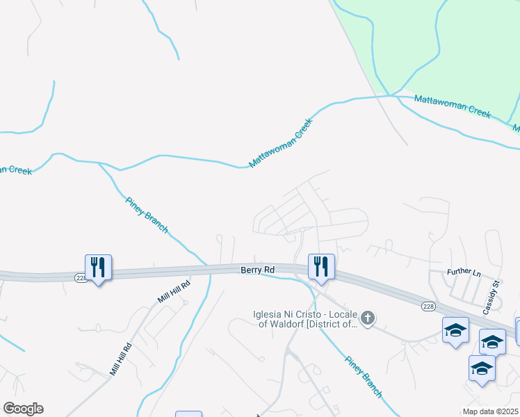 map of restaurants, bars, coffee shops, grocery stores, and more near 9656 Killenney Place in Waldorf