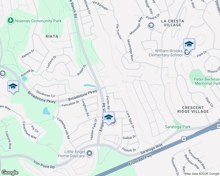 map of restaurants, bars, coffee shops, grocery stores, and more near 2199 Palomino Court in Folsom