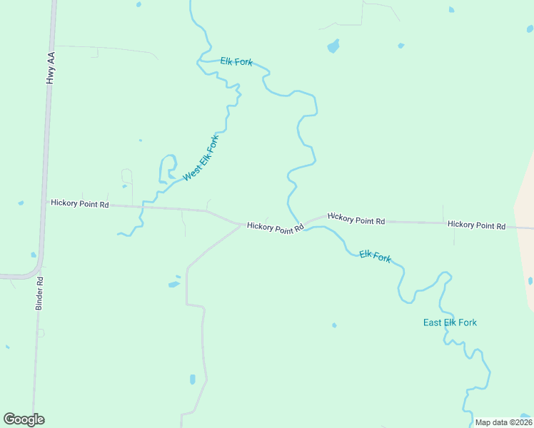 map of restaurants, bars, coffee shops, grocery stores, and more near Hickory Point Road in Green Ridge