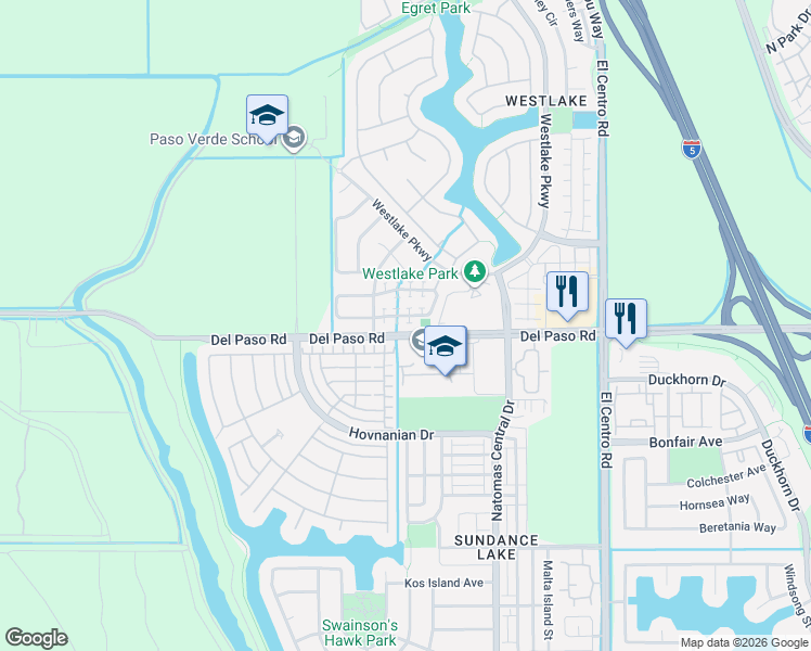 map of restaurants, bars, coffee shops, grocery stores, and more near 191 Candela Circle in Sacramento