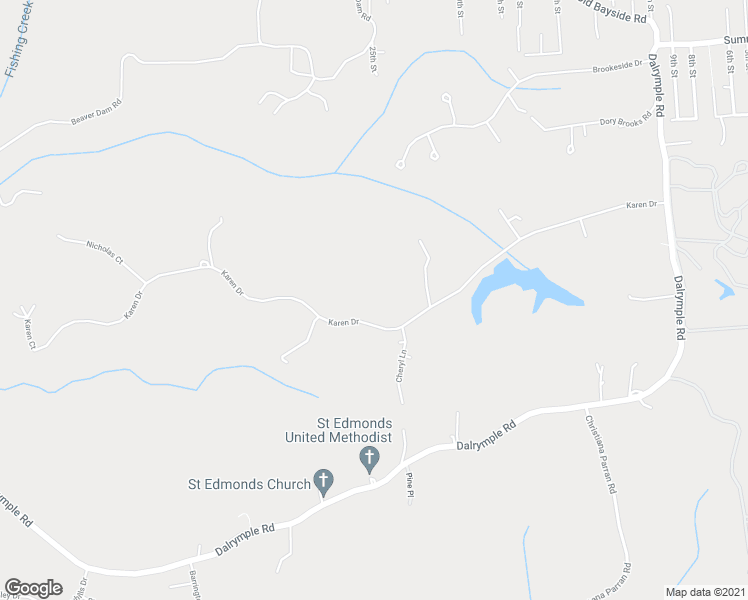 map of restaurants, bars, coffee shops, grocery stores, and more near 3190 Karen Drive in Chesapeake Beach
