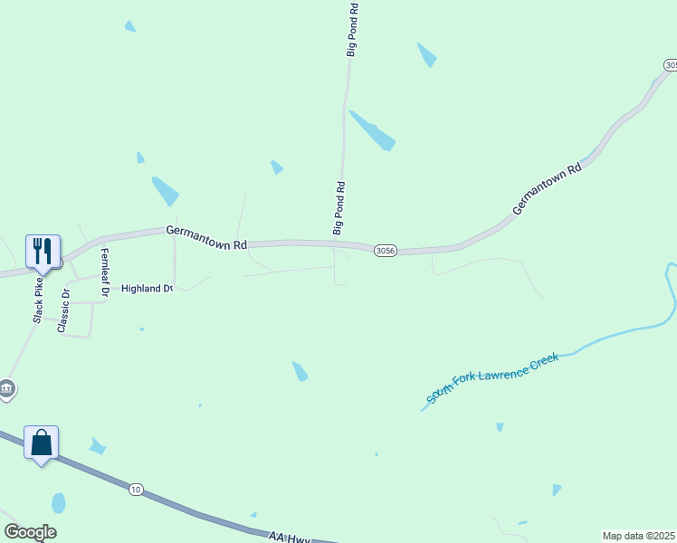 map of restaurants, bars, coffee shops, grocery stores, and more near 3511 Germantown Road in Maysville