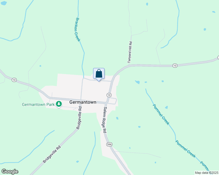 map of restaurants, bars, coffee shops, grocery stores, and more near 4371 Kentucky 10 in Germantown