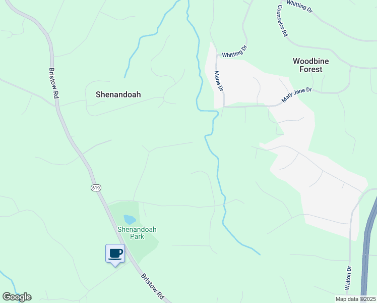 map of restaurants, bars, coffee shops, grocery stores, and more near 13875 Amy Lane in Nokesville