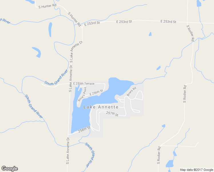 map of restaurants, bars, coffee shops, grocery stores, and more near 8211 East 256th Street in Freeman