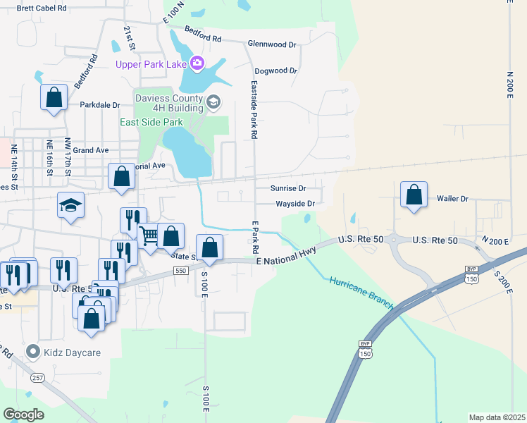 map of restaurants, bars, coffee shops, grocery stores, and more near 146 East Park Road in Washington