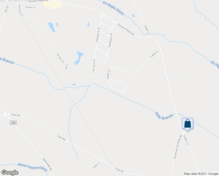 map of restaurants, bars, coffee shops, grocery stores, and more near 19098 Carey Lane in Georgetown