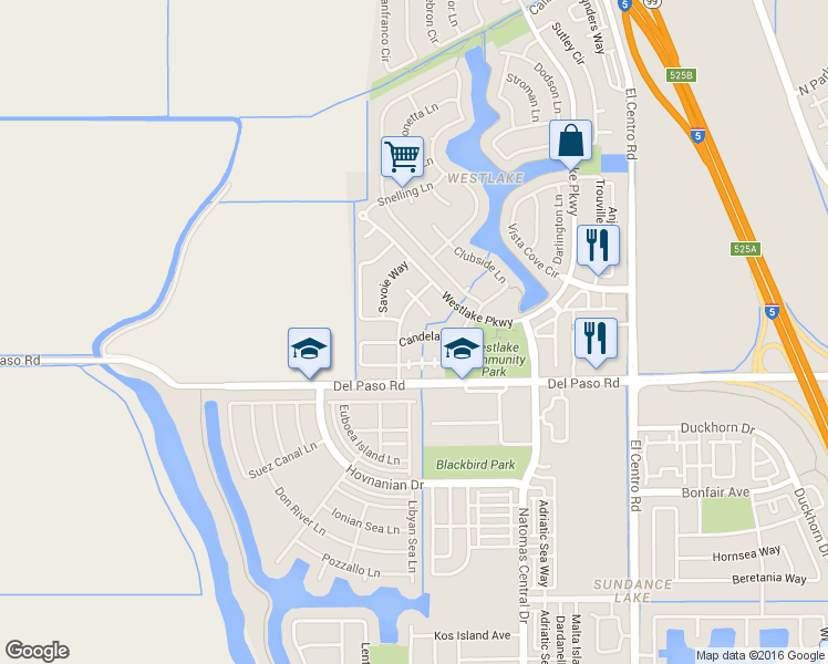 map of restaurants, bars, coffee shops, grocery stores, and more near 191 Candela Circle in Sacramento