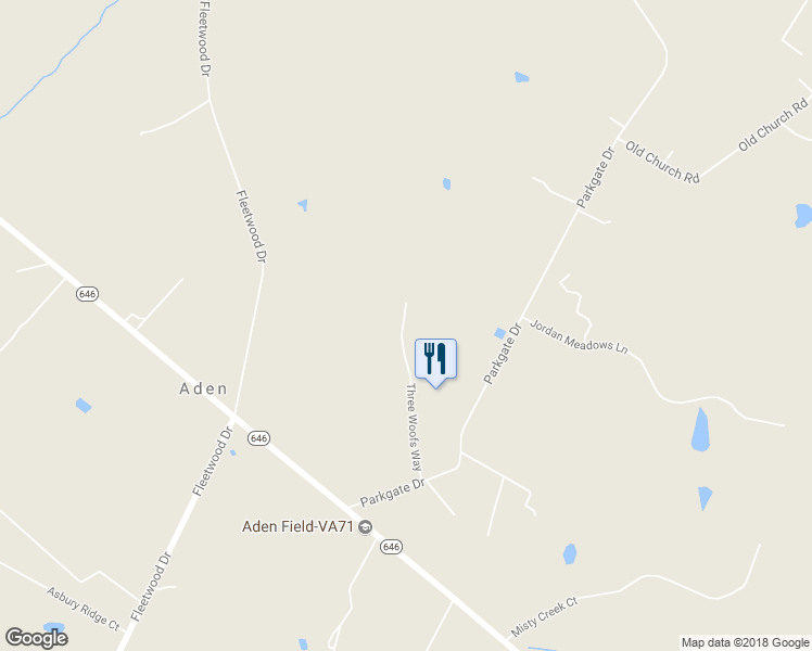 map of restaurants, bars, coffee shops, grocery stores, and more near 10692 Parkgate Drive in Nokesville