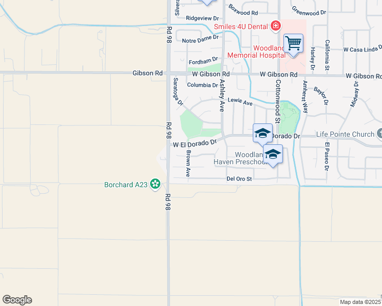 map of restaurants, bars, coffee shops, grocery stores, and more near 908 Harvard Place in Woodland