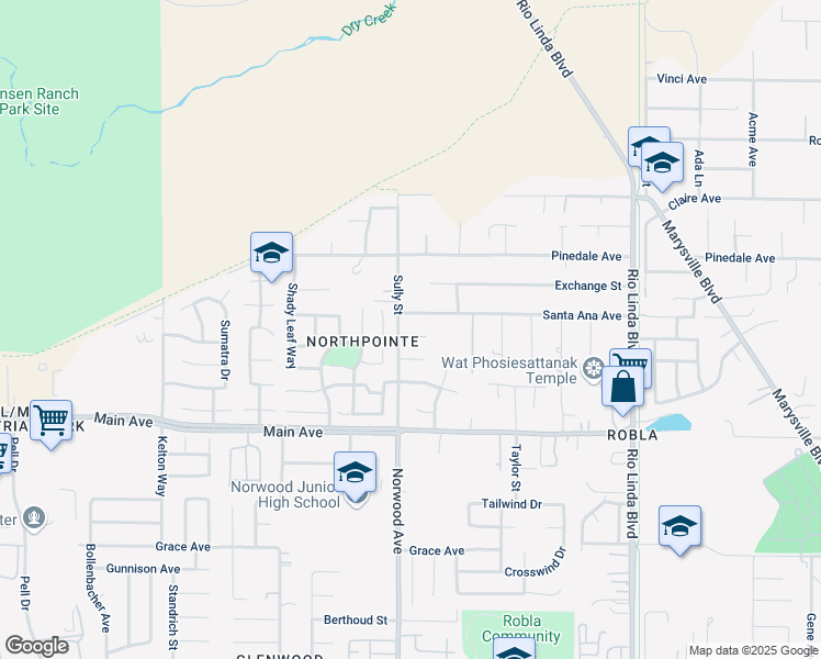 map of restaurants, bars, coffee shops, grocery stores, and more near 405 Marlin Spike Way in Sacramento
