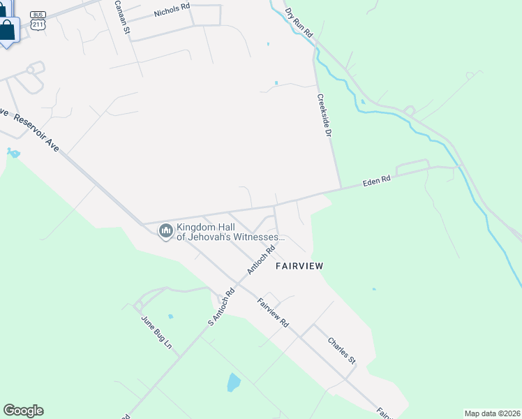map of restaurants, bars, coffee shops, grocery stores, and more near 36 Eden Road in Luray