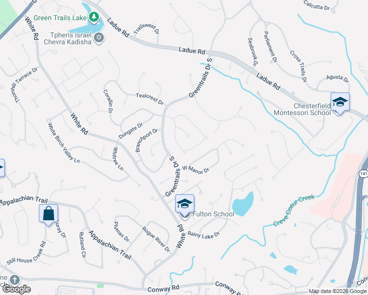 map of restaurants, bars, coffee shops, grocery stores, and more near 14232 Tullytown Court in Chesterfield