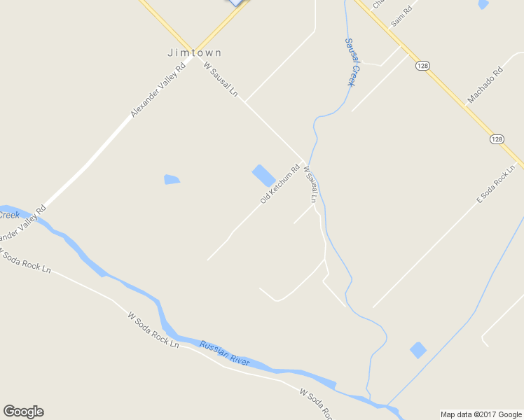 map of restaurants, bars, coffee shops, grocery stores, and more near 3960 West Sausal Lane in Healdsburg