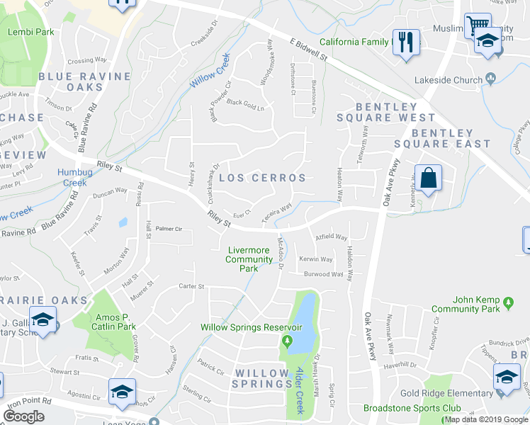 map of restaurants, bars, coffee shops, grocery stores, and more near 111 Teceira Way in Folsom