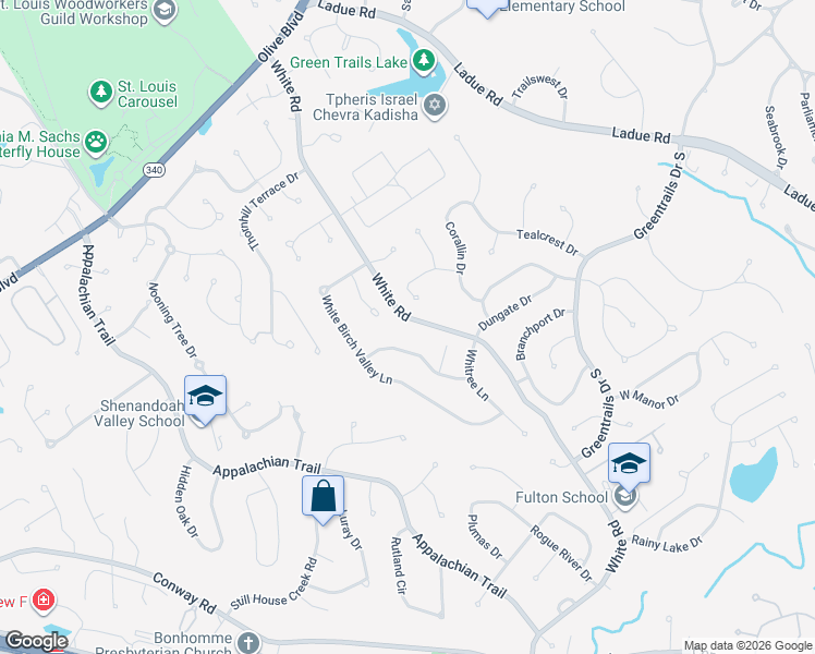 map of restaurants, bars, coffee shops, grocery stores, and more near 883 White Road in Chesterfield
