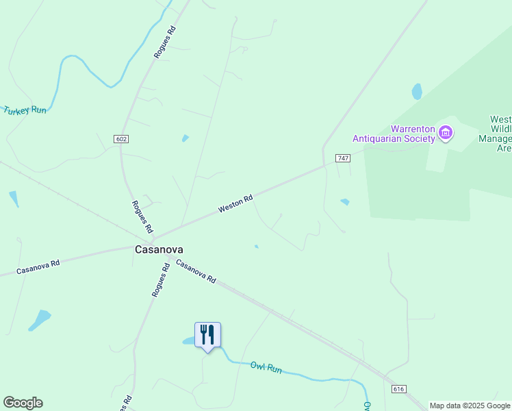map of restaurants, bars, coffee shops, grocery stores, and more near 5041 Weston Road in Casanova