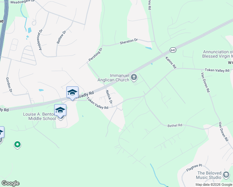 map of restaurants, bars, coffee shops, grocery stores, and more near 13471 Natick Drive in Manassas