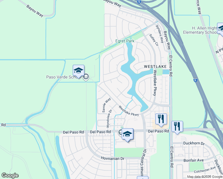 map of restaurants, bars, coffee shops, grocery stores, and more near 11 Pixford Place in Sacramento