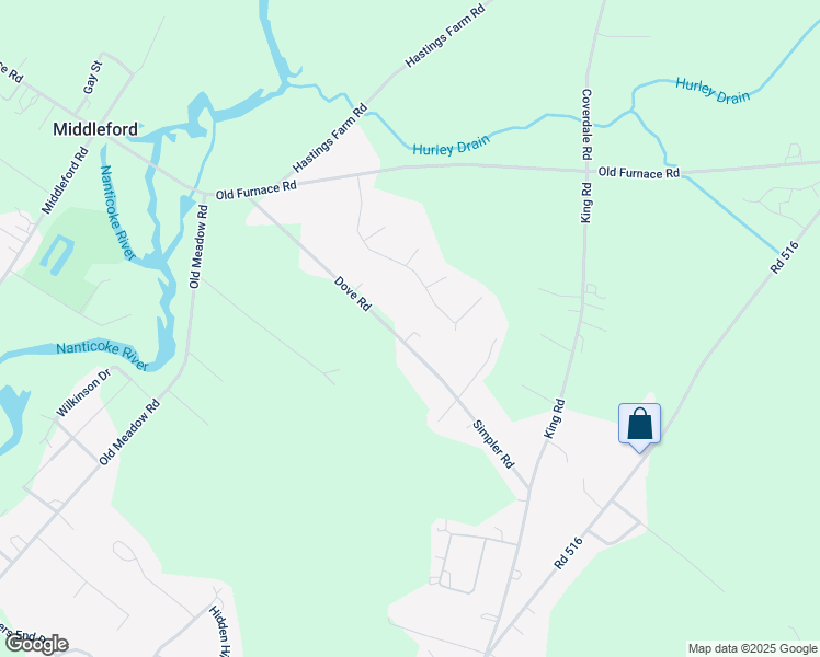 map of restaurants, bars, coffee shops, grocery stores, and more near 23813 Dove Road in Seaford