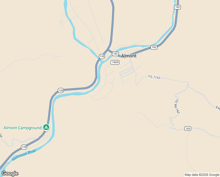 map of restaurants, bars, coffee shops, grocery stores, and more near 282 Rainbow Court in Gunnison