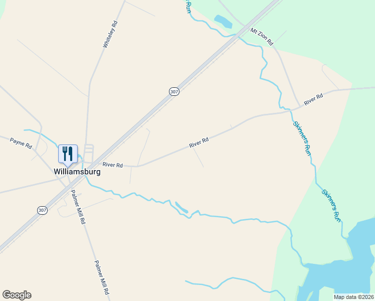 map of restaurants, bars, coffee shops, grocery stores, and more near 5035 River Road in Hurlock