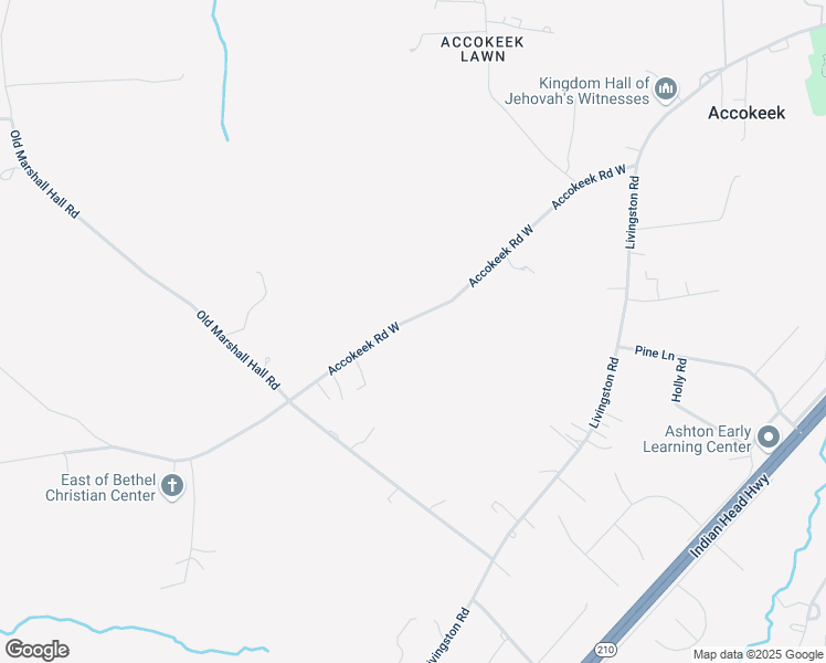 map of restaurants, bars, coffee shops, grocery stores, and more near 1840 Accokeek Road West in Accokeek
