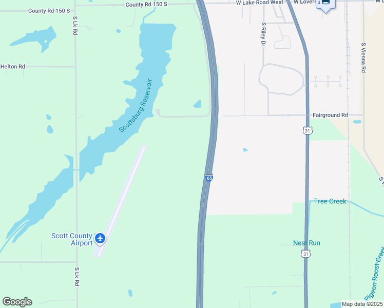 map of restaurants, bars, coffee shops, grocery stores, and more near 1895 South Meranda Lane in Scottsburg