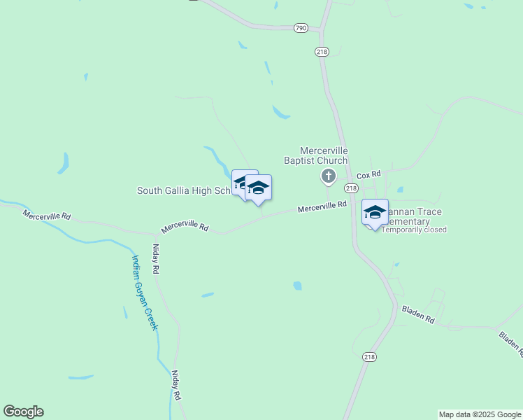map of restaurants, bars, coffee shops, grocery stores, and more near 55 Old Hannan Trace Road in Crown City