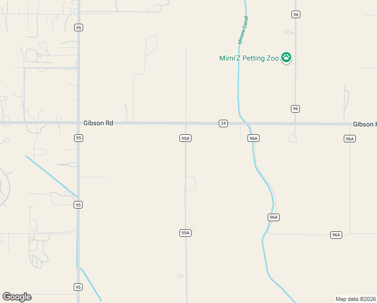 map of restaurants, bars, coffee shops, grocery stores, and more near 19151 County Road 95A in Woodland