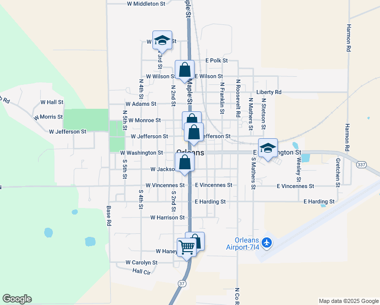 map of restaurants, bars, coffee shops, grocery stores, and more near in Orleans