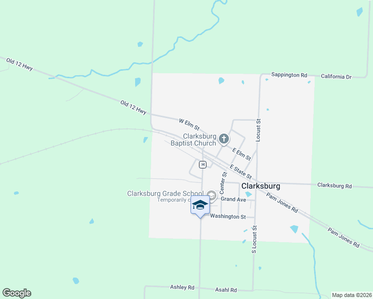 map of restaurants, bars, coffee shops, grocery stores, and more near 201-411 Academy Street in Clarksburg