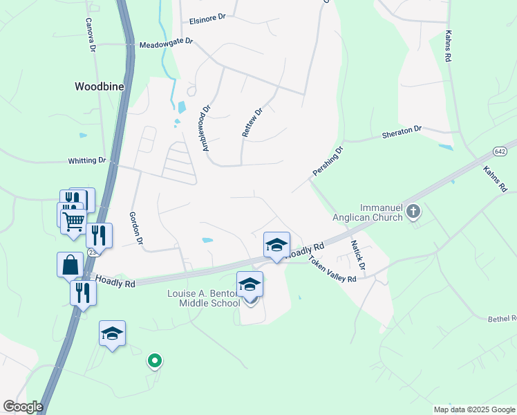 map of restaurants, bars, coffee shops, grocery stores, and more near 13448 Classic Oaks Court in Manassas