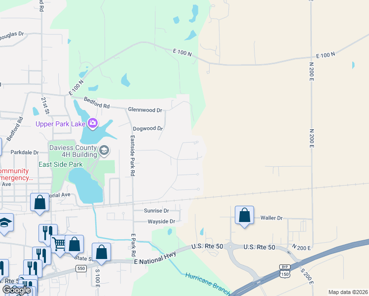 map of restaurants, bars, coffee shops, grocery stores, and more near 1-75 White Ridge Court in Washington