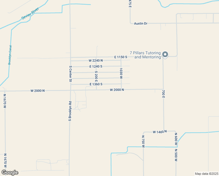 map of restaurants, bars, coffee shops, grocery stores, and more near 290 East 1360 South in Elsinore