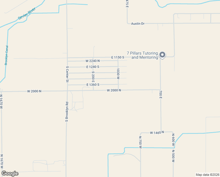 map of restaurants, bars, coffee shops, grocery stores, and more near 370 East 1360 South in Elsinore