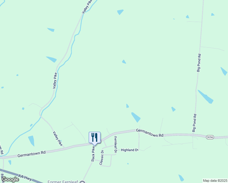 map of restaurants, bars, coffee shops, grocery stores, and more near 3511 Germantown Road in Maysville