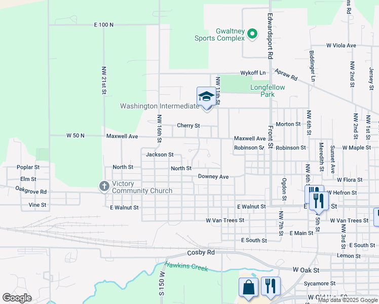 map of restaurants, bars, coffee shops, grocery stores, and more near 102 Westwood Place in Washington